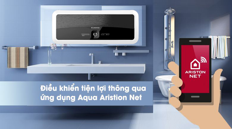 Bật tắt bình nóng lạnh qua điện thoại với bình nóng lạnh Ariston Slim2 Lux Wifi 20LT  Bình nóng lạnh kết nối wifi là gì?