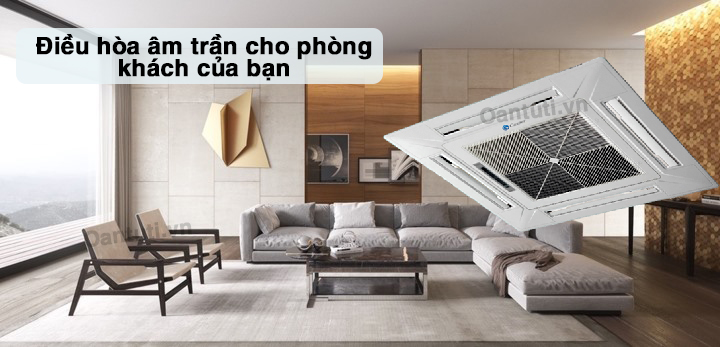 Phòng khách có lắp được điều hòa âm trần Casper không?