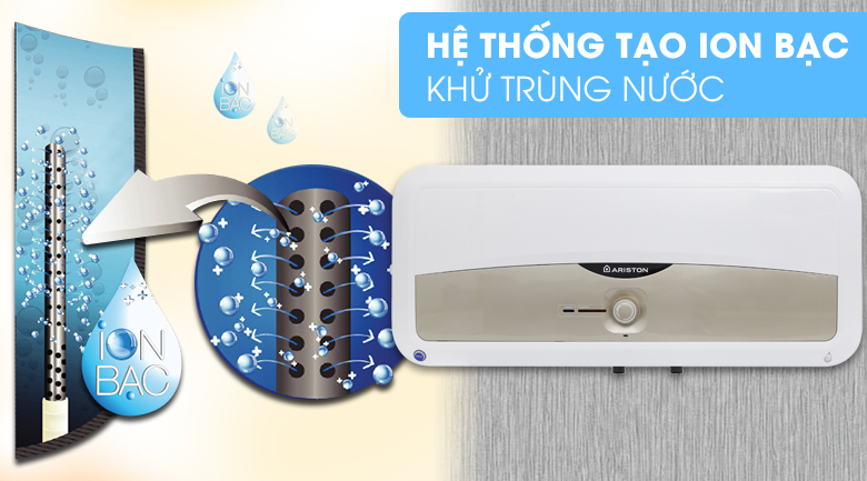 Hệ thống tạo ion bạc - Bình nóng lạnh Ariston SL 30 ST 2.5 FE - MT 30 lít Máy nước nóng Ariston SL 30 ST 2.5 FE - MT 30 lít8