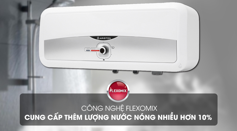 Công nghệ Flexomix trên bình nóng lạnh Ariston giúp cung cấp năng lượng nước nóng nhiều hơn