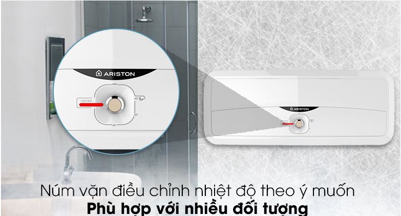 Bình nước nóng Ariston SL2 20 R 2.5FE - MT có núm vặn điều chỉnh nhiệt độ theo ý muốn tiện lợi