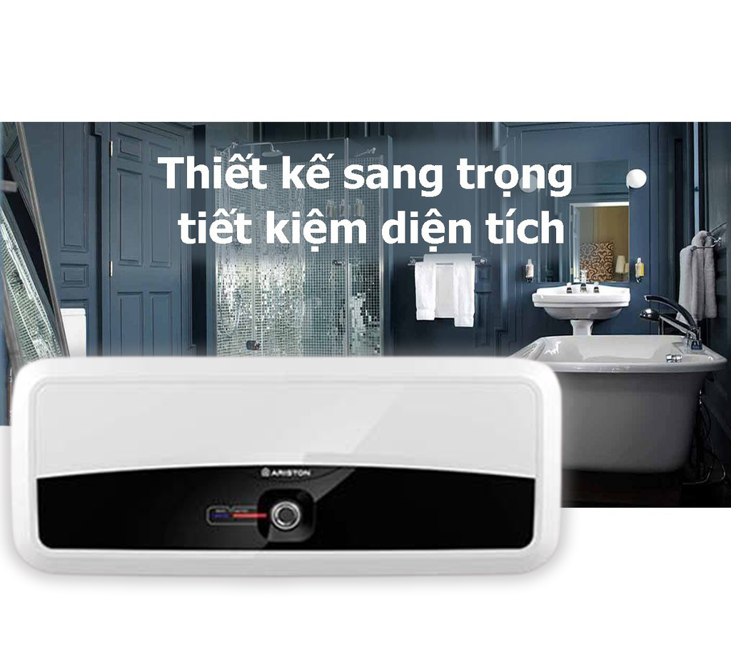 Bình Nóng Lạnh Ariston SLim2 30RS 30 Lít thiết kế sang trọng, tiết kiệm diện tích