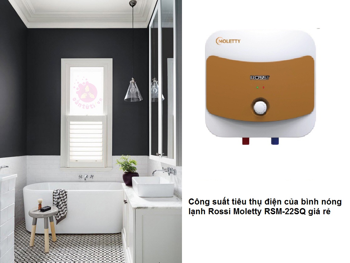 Công suất tiêu thụ điện của bình nóng lạnh Rossi Moletty RMS-20SQ giá rẻ Công suất tiêu thụ điện của bình nóng lạnh Rossi Moletty RMS-20SQ giá rẻ
