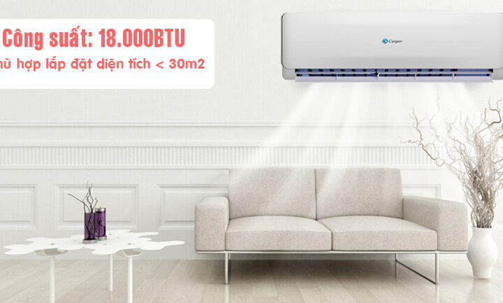 3 mẫu điều hòa Casper 18000 BTU giá rẻ cho phòng có diện tích dưới 30m2