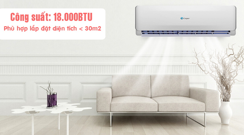 Điều hòa Casper EH-18TL22 2 chiều - 18000BTU - Gas R410 Thiết kế đẳng cấp, phong cách tinh tế Máy nén hiệu suất cao, làm lạnh tức thì Xuất xứ: Chính hãng Thái Lan Bảo hành: Máy 3 năm, máy nén 5 năm Khám phá những điều đặc biệt trên điều hòa Casper 2 chiều EH-18TL22