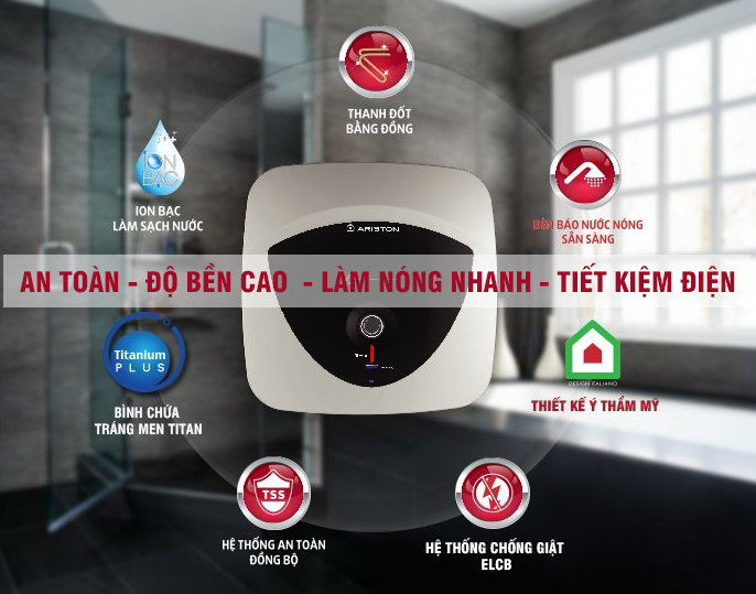Bình nóng lạnh Ariston làm nóng nhanh, có độ bền cao