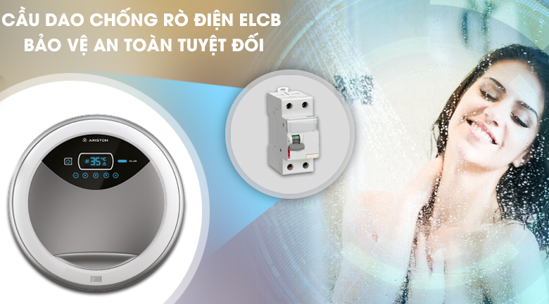 Cầu dao chống rò điện ELCB - Máy nước nóng Ariston RT45E-VN - 4.5 kW Máy nước nóng Ariston RT45E-VN - 4.5 kW5