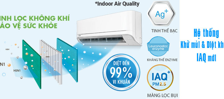 Công nghệ IAQ khử mùi diệt khuẩn của điều hòa Toshiba
