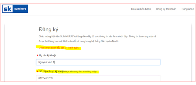 Hướng dẫn đăng ký bảo hành điện tử điều hòa Sumikura2