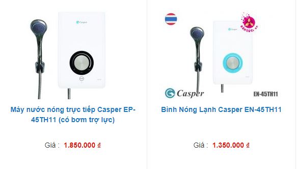 Bình nóng lạnh trực tiếp Casper