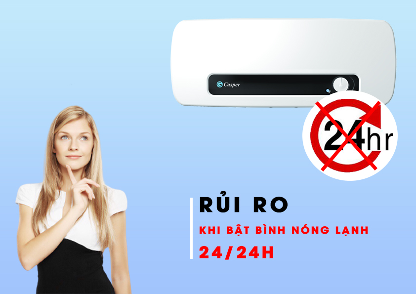 Bật bình nóng lạnh 24h tiềm ẩn nhiều rủi ro gì?