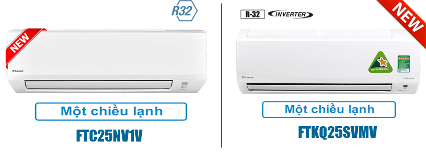 So sánh điều hòa Daikin FTC25NV1V với FTKQ25SVMV So sánh điều hòa Daikin FTC25NV1V với FTKQ25SVMV