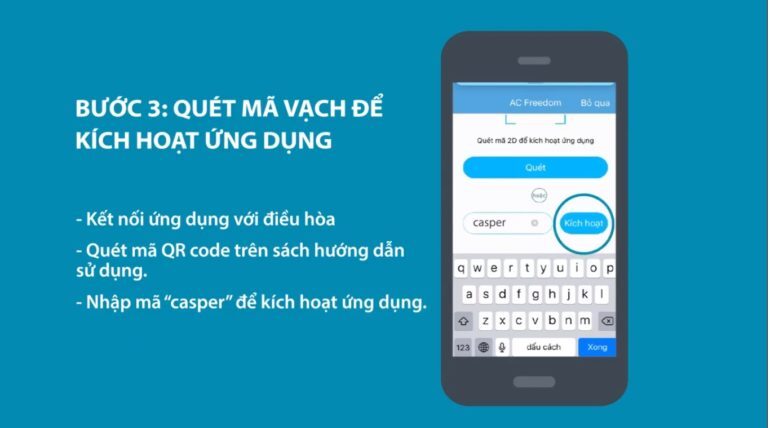 Cách kết nối điện thoại smart phone với điều hòa casper Wifi