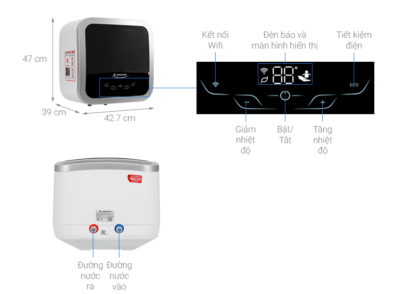 Đánh giá bình nóng lạnh Ariston ANDRIS2 TOP WI-FI