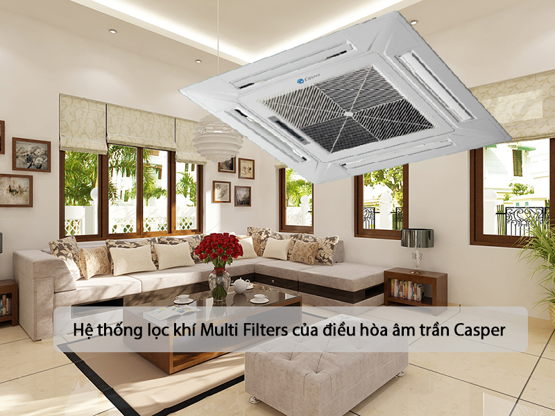 Hệ thống lọc khí Multi Filters của điều hòa âm trần Casper