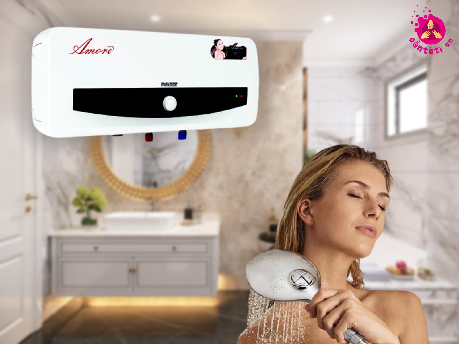 Đặc điểm nổi bật của bình nóng lạnh Rossi Amore RAM30SL giá rẻ Bình nóng lạnh Rossi Amore RAM30SL tích hợp 5 chế độ an toàn