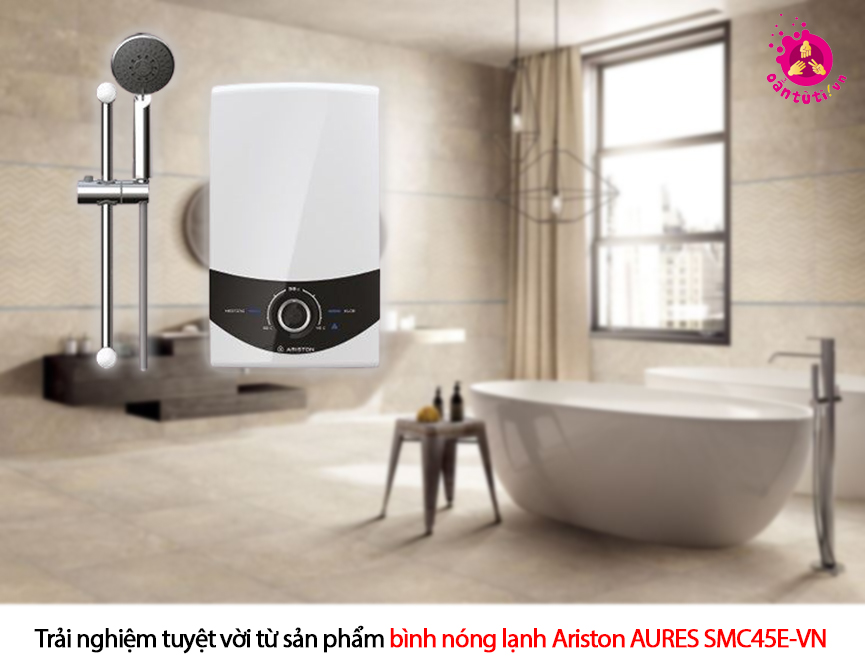 Trải nghiệm tuyệt vời từ sản phẩm bình nóng lạnh Ariston AURES SMC45E-VN  Trải nghiệm tuyệt vời từ sản phẩm bình nóng lạnh Ariston AURES SMC45E-VN