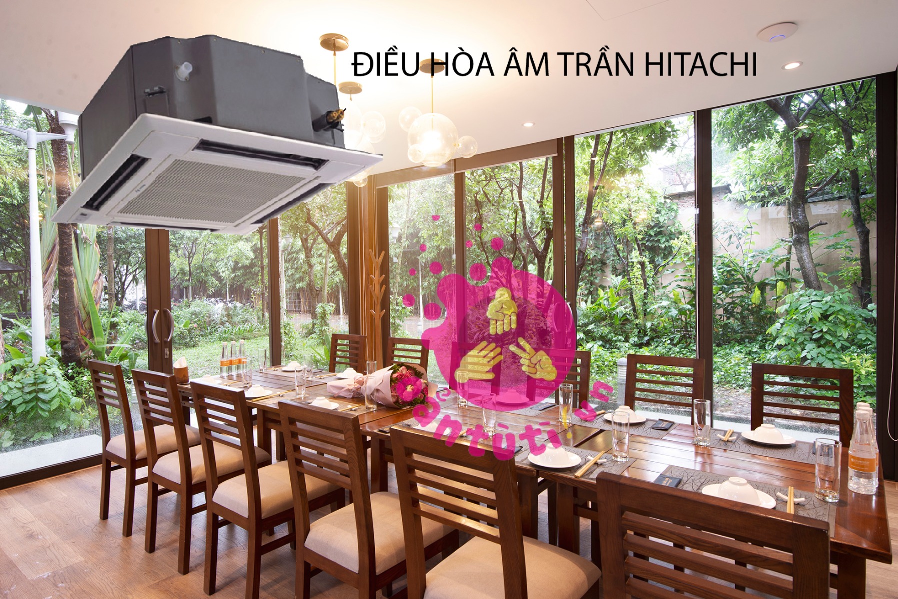 Điều hòa âm trần Hitachi cho không gian rộng lớn