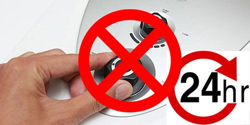 Không vừa sử dụng vừa bật bình nóng lạnh