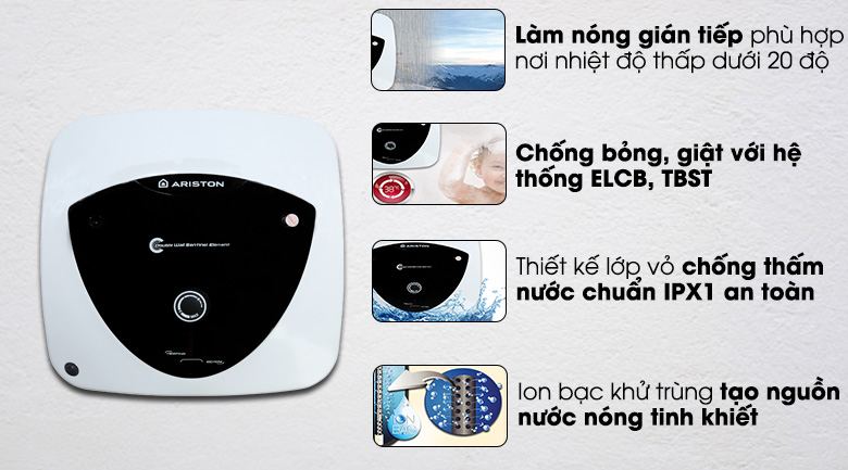 Đặc điểm nổi bật của bình nóng lạnh Ariston Andris Lux