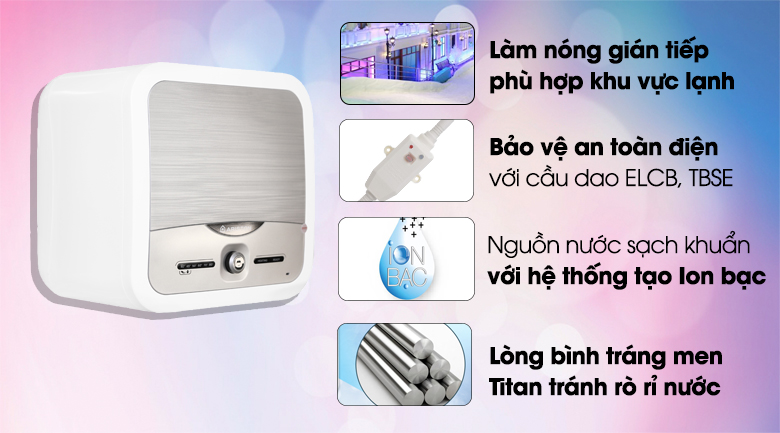 Bình nóng lạnh Ariston AN2 15 LUX 2.5 FE với các chế độ an toàn cho người sử dụng
