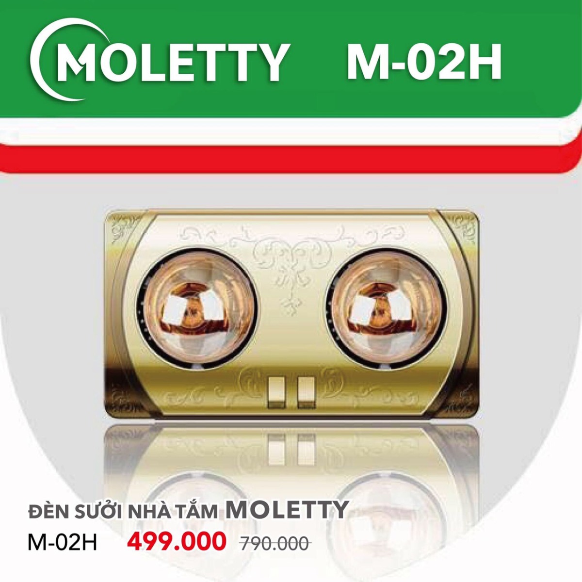 Đèn sưởi nhà tắm Moletty M-02H