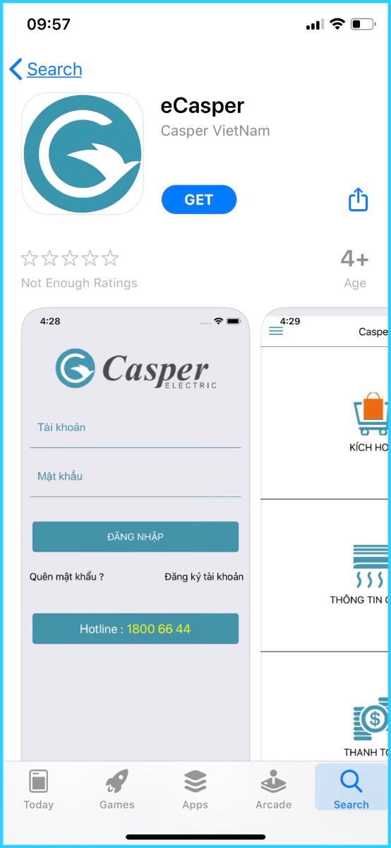 Tải eCasper về máy Cài đặt ứng dụng e Casper