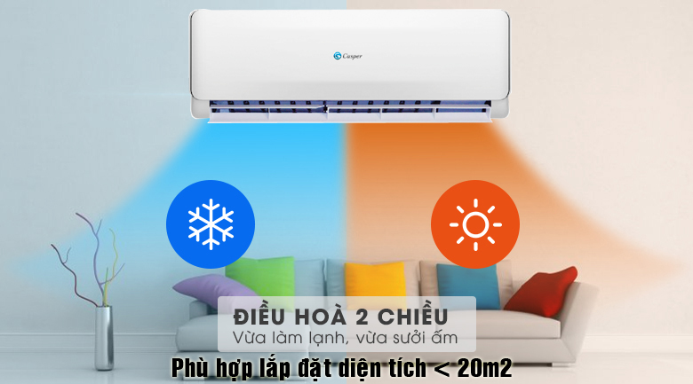 Điều hòa Casper 12.000BTU 2 chiều EH-12TL221