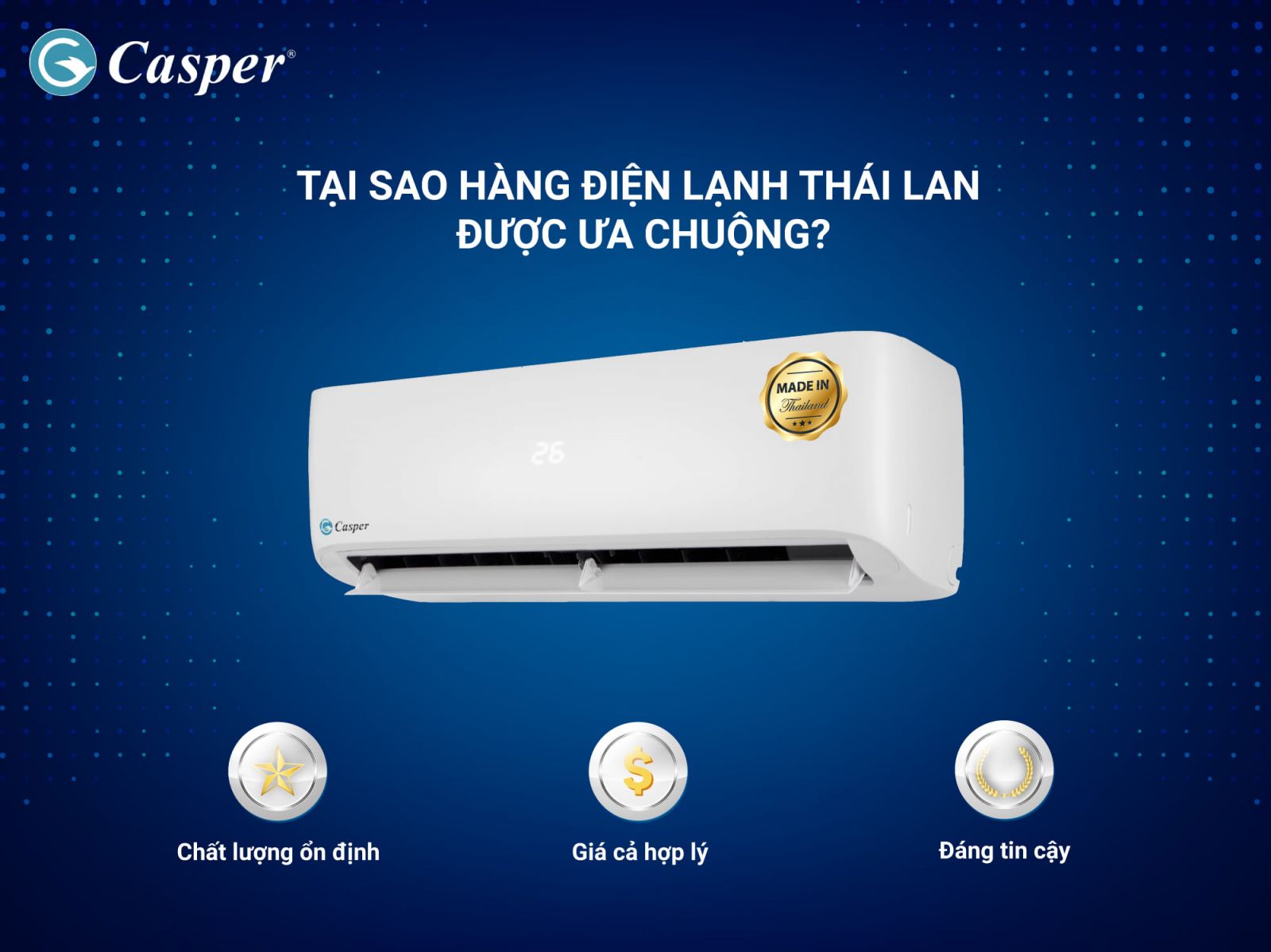 Điều Hòa Casper GC-09TL32 9.000BTU Inverter 1 Chiều - Giá 5.690.000đ