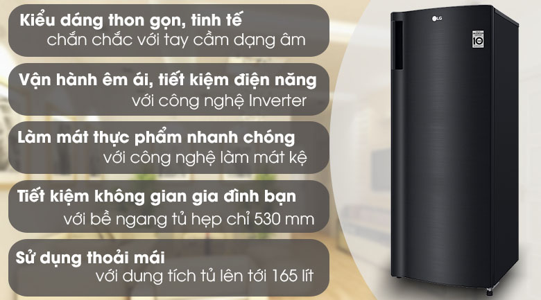 Tủ đông LG GN-F304WB Inverter 165 lít