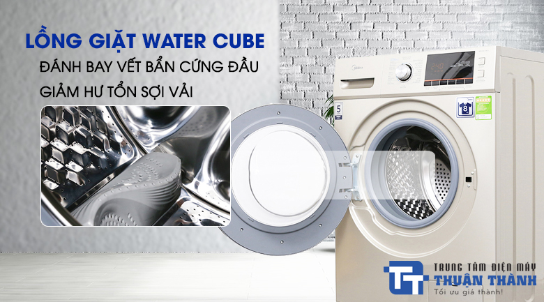 Lồng giặt Water Cube đánh bay vết bẩn, giảm hư tổn sợi vải