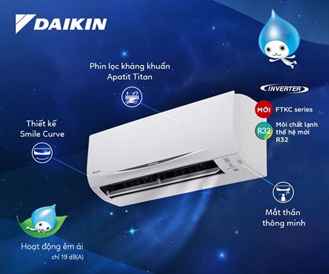 Điều Hòa Daikin FTKC25UAVMV Inverter 9000BTU Giá 9.190.000đ