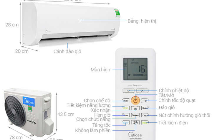 Điều hòa Midea 9000BTU 1 chiều inverter MSMAIII-10CRDN1 làm lạnh mạnh mẽ