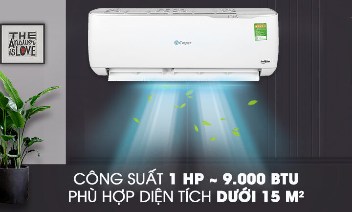 Top 3 điều hòa Casper 9000BTU Inverter bán chạy nhất