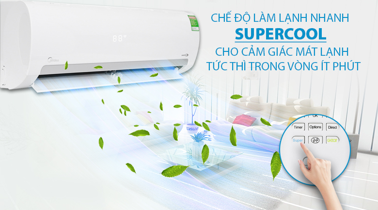 Điều hòa Midea 18000BTU 1 chiều MSMAIII-18CRDN1 Inverter làm lạnh nhanh
