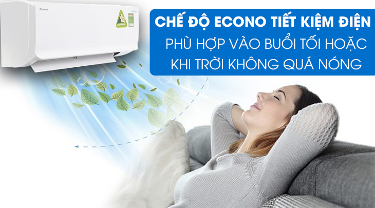 Điều hòa Daikin 9000BTU 1 chiều FTKA25UAVMV Inverter tiết kiệm điện với công nghệ Econo
