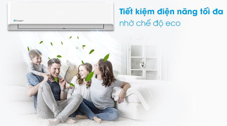 Điều hòa Casper 9000BTU 1 chiều LC-09FS32 tiết kiệm điện nhờ cải tiến chế độ Eco