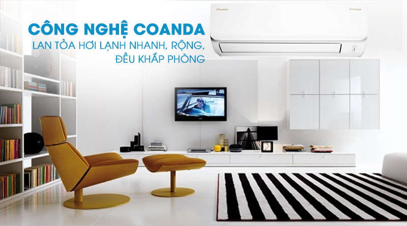 Điều hòa Daikin 9000BTU 1 chiều FTKA25 Inverter tiết kiệm điện với chuẩn luồng gió Coanda