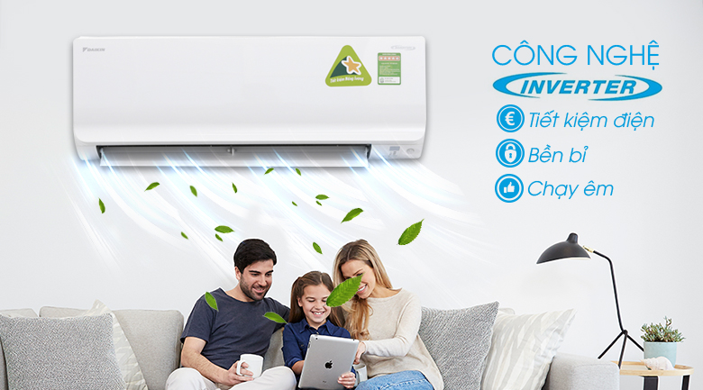 Ưu điểm về khả năng tiết kiệm điện của điều hòa Daikin FTKA35 Inverter