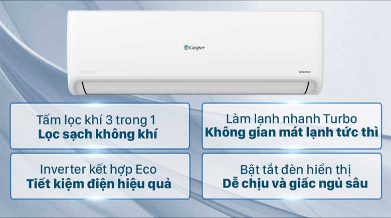 Điều hòa Casper GC-09IS32 9000BTU 1 chiều Inverter giá rẻ