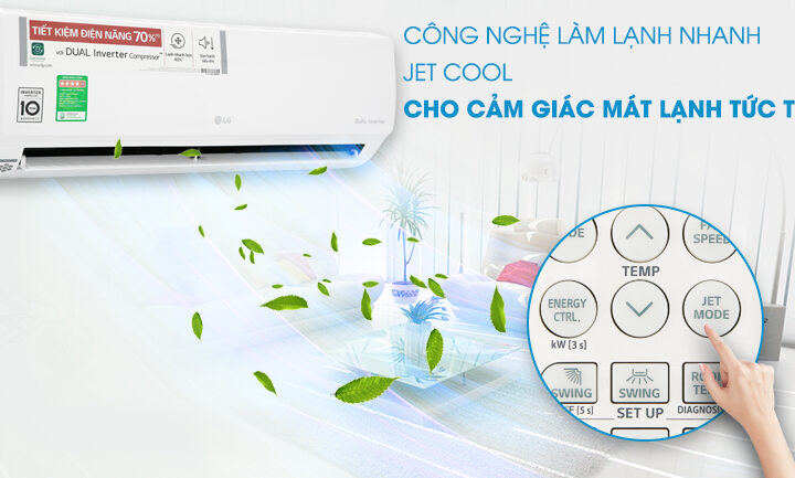 Sắm ngay điều hòa LG V10APH1 Inverter giá rẻ xua tan nóng hè