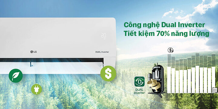Khám phá những tính năng hiện đại của điều hòa LG V18ENF1 2021