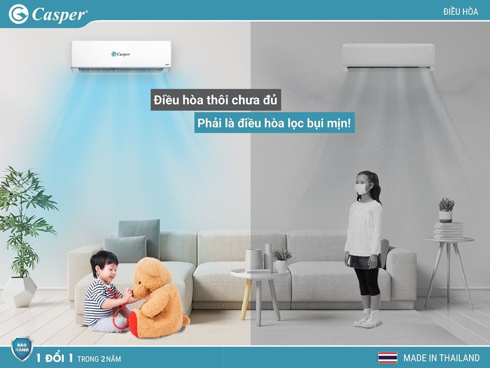 Tính năng lọc bụi mịn 2.5PM khiến bạn nên chọn mua điều hòa Casper