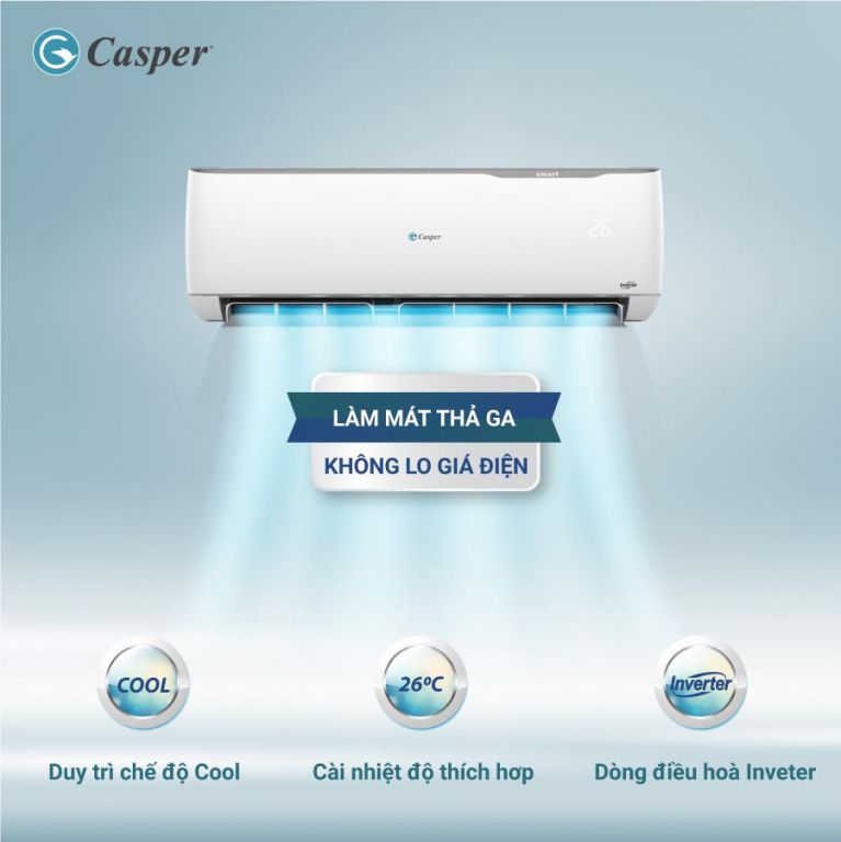 Chế độ làm lạnh Cool của điều hòa Casper giá rẻ
