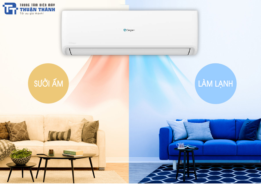 Điều hòa Casper SH-12FS32 2 chiều có thế sử dụng quanh năm