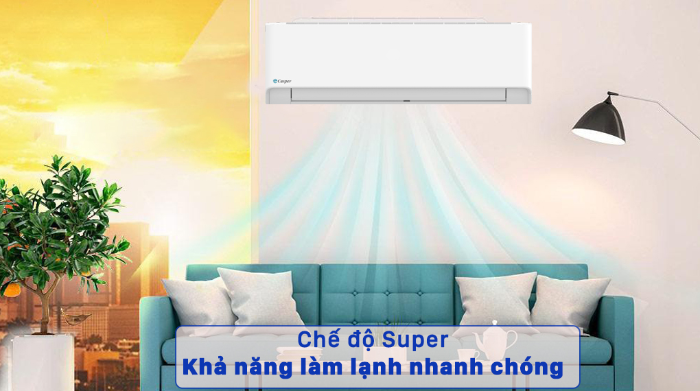 Khả năng làm lạnh nhanh chóng và tiết kiệm điện của điều hòa Casper LC-24FS32 24000BTU