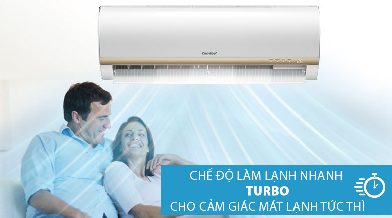 Chế độ làm lạnh nhanh của điều hòa Comfee SIRIUS-12E 12000BTU