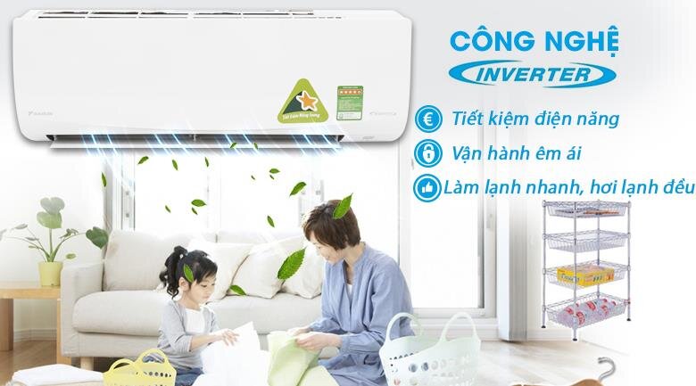 Ưu điểm về khả năng tiết kiệm điện của điều hòa Daikin FTKQ35SAVMV 12000BTU