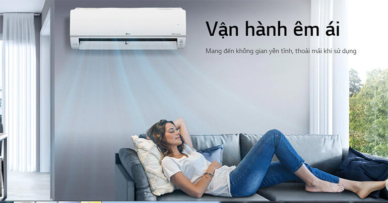Điều hòa LG V10APIUV 9000BTU thiết kế sang trọng, hoạt động êm ái