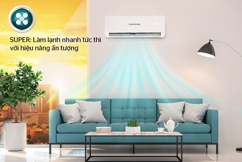 Điều hòa Sunhouse SHR-AW12C130 1 chiều 12000BTU giá rẻ